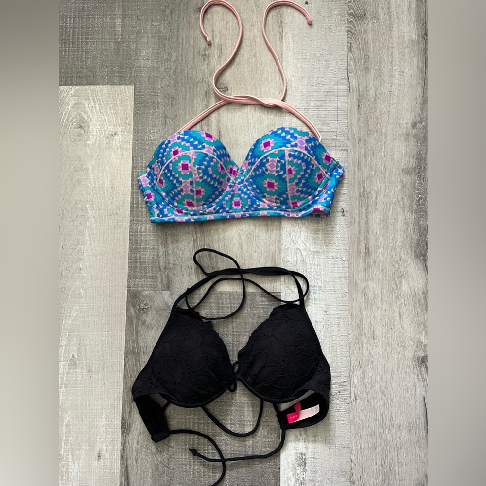Underwire/Push-Up Bikini Top Lot Size Sm/34B